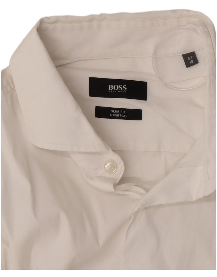 Koszula męska Hugo Boss Slim Fit, rozmiar 41 16, duża biała