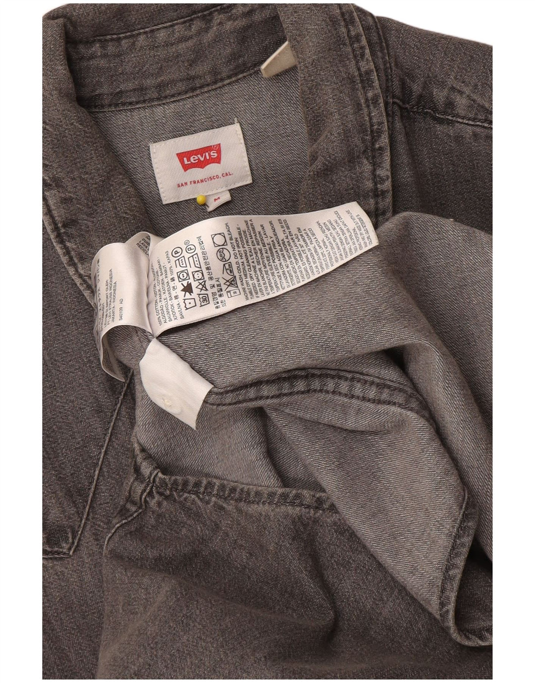Męska koszula dżinsowa Levi's, średnioszara, bawełniana
