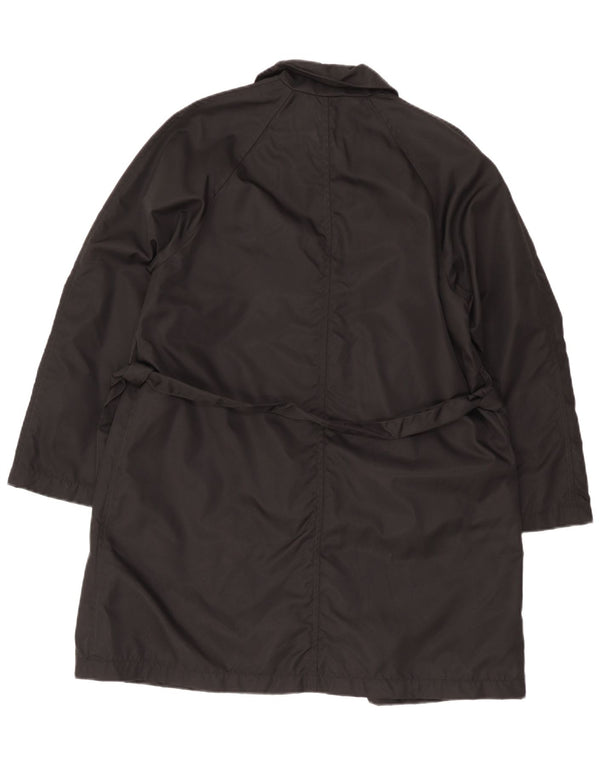 Damski płaszcz oversize Benetton UK 10 Small, czarny poliamid