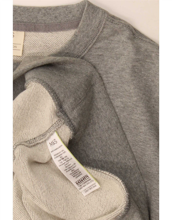 Męski sweter Marks & Spencer 3XL, szary, bawełniany