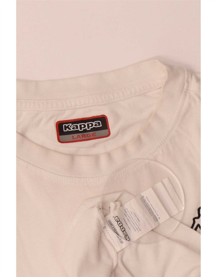 Męski T-shirt Kappa, duży, biały, bawełniany