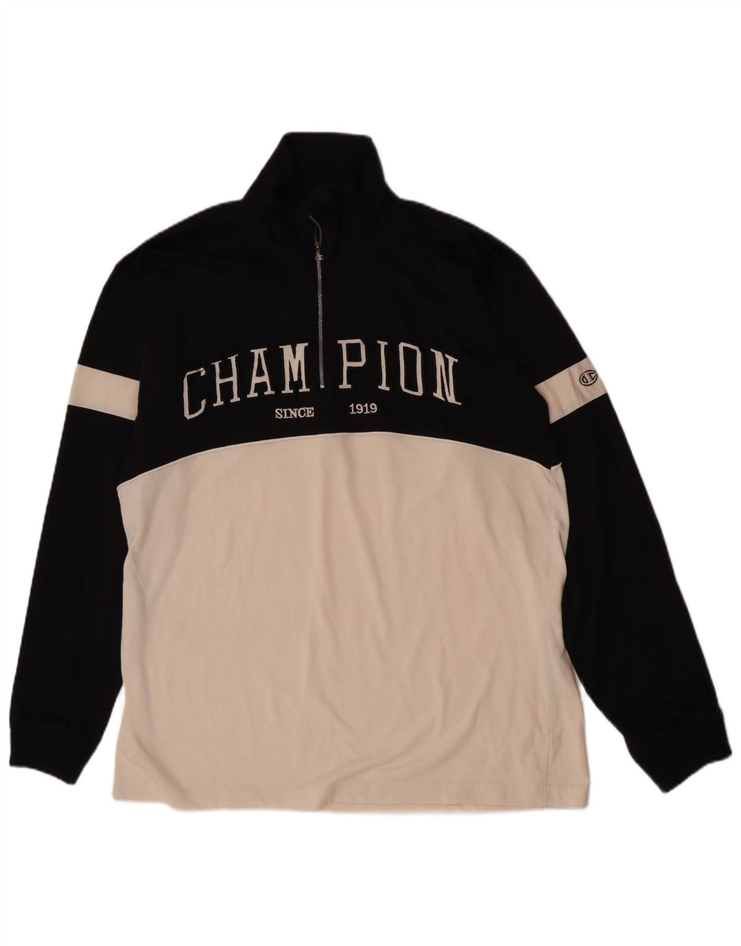 Męski dres Champion z zamkiem błyskawicznym i graficznym swetrem Top XL w kolorze czarnym