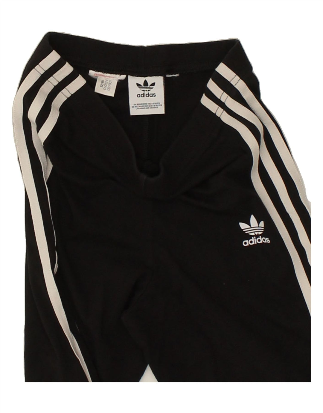 ADIDAS Girls Tracksuit Trousers 7-8 Years Black | Vintage Adidas | Thrift | Second-Hand Adidas | Used Clothing | Messina Hembry 