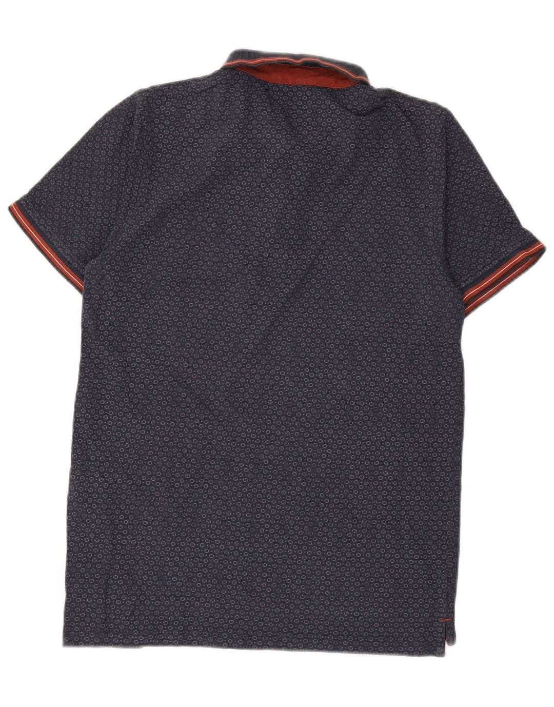 Męska koszulka polo JACK & JONES Premium, średnia, granatowa, geometryczna bawełna