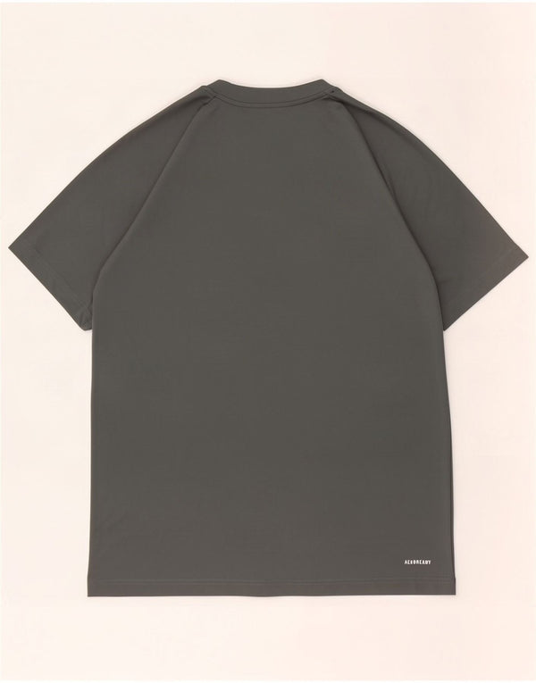 Męska koszulka Adidas Aeroready Top, średni szary poliester
