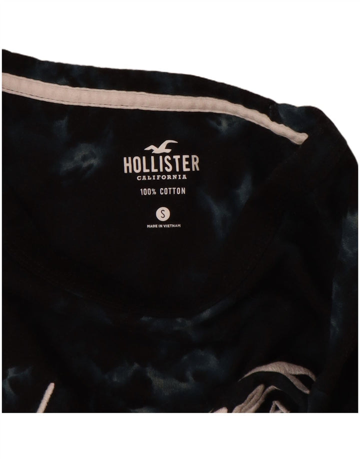 HOLLISTER Męski T-shirt z grafiką, mały, granatowy, bawełniany Tie Dye