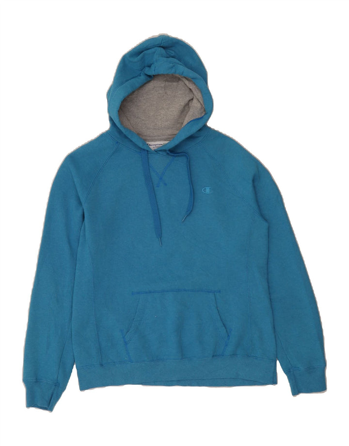 CHAMPION Womens Hoodie Jumper UK 16 Large Blue Vintage Champion and Second-Hand Champion from Messina Hembry 