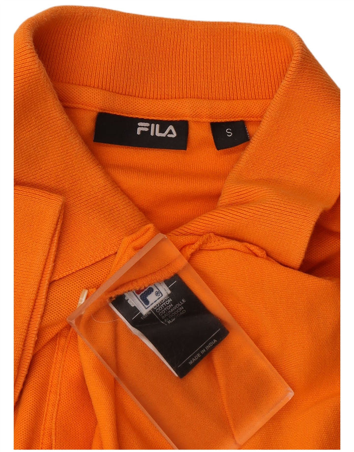 FILA Mens Polo Shirt Small Orange Cotton