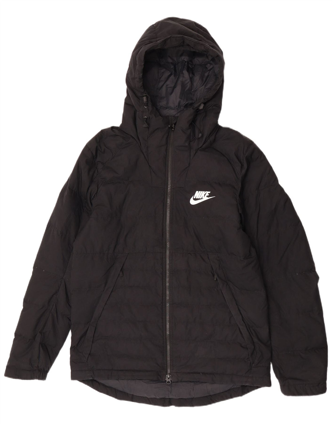 Męska wyściełana kurtka z kapturem i kapturem Nike UK 38, średni czarny poliester