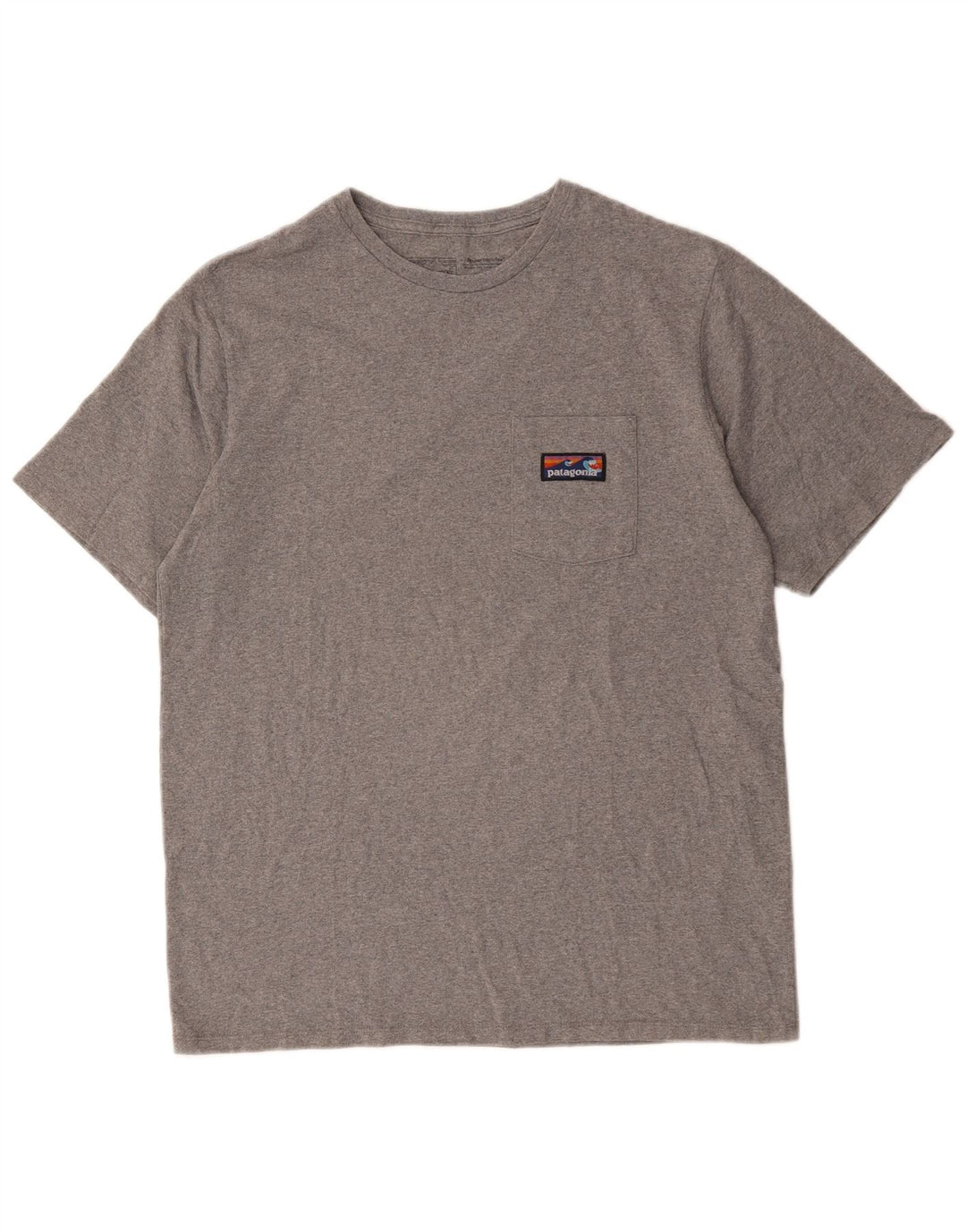 T-shirt męski Patagonia o regularnym kroju, średnioszary, bawełniany