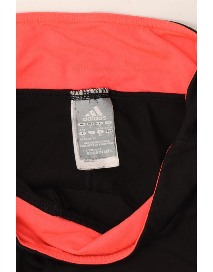 ADIDAS Womens Leggings UK 8/10 Small  Black Polyester Vintage Adidas and Second-Hand Adidas from Messina Hembry 