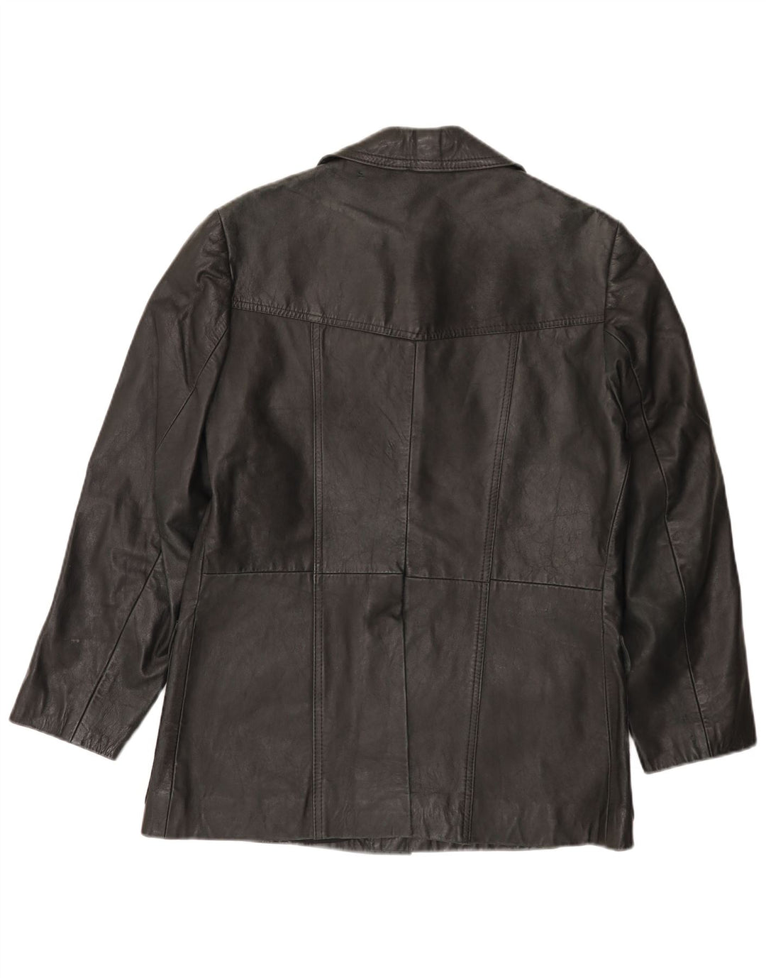 Męska kurtka skórzana VINTAGE UK 38, średnia czarna