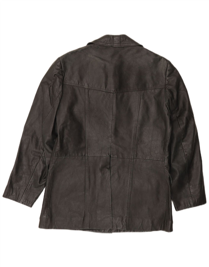 Męska kurtka skórzana VINTAGE UK 38, średnia czarna