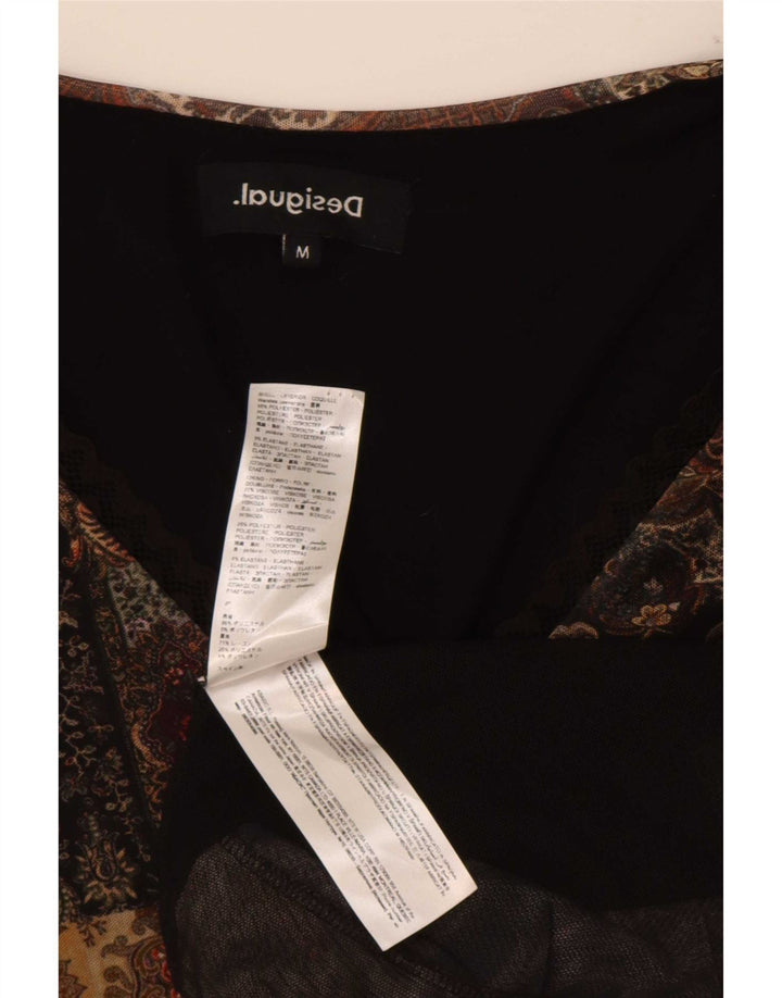Damska bluzka z długim rękawem Desigual UK 14, średni brąz Paisley, poliester
