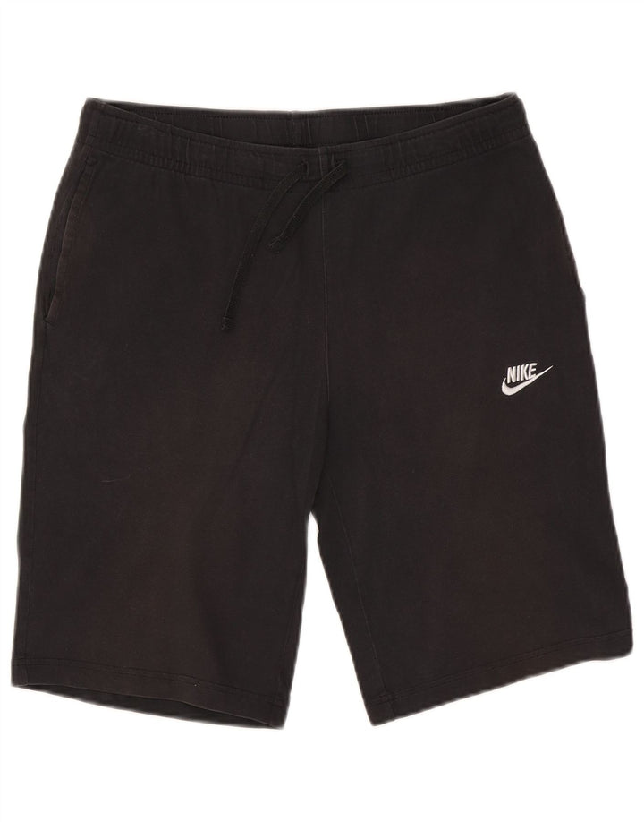 Męskie spodenki sportowe Nike, średniej wielkości, czarne, bawełniane