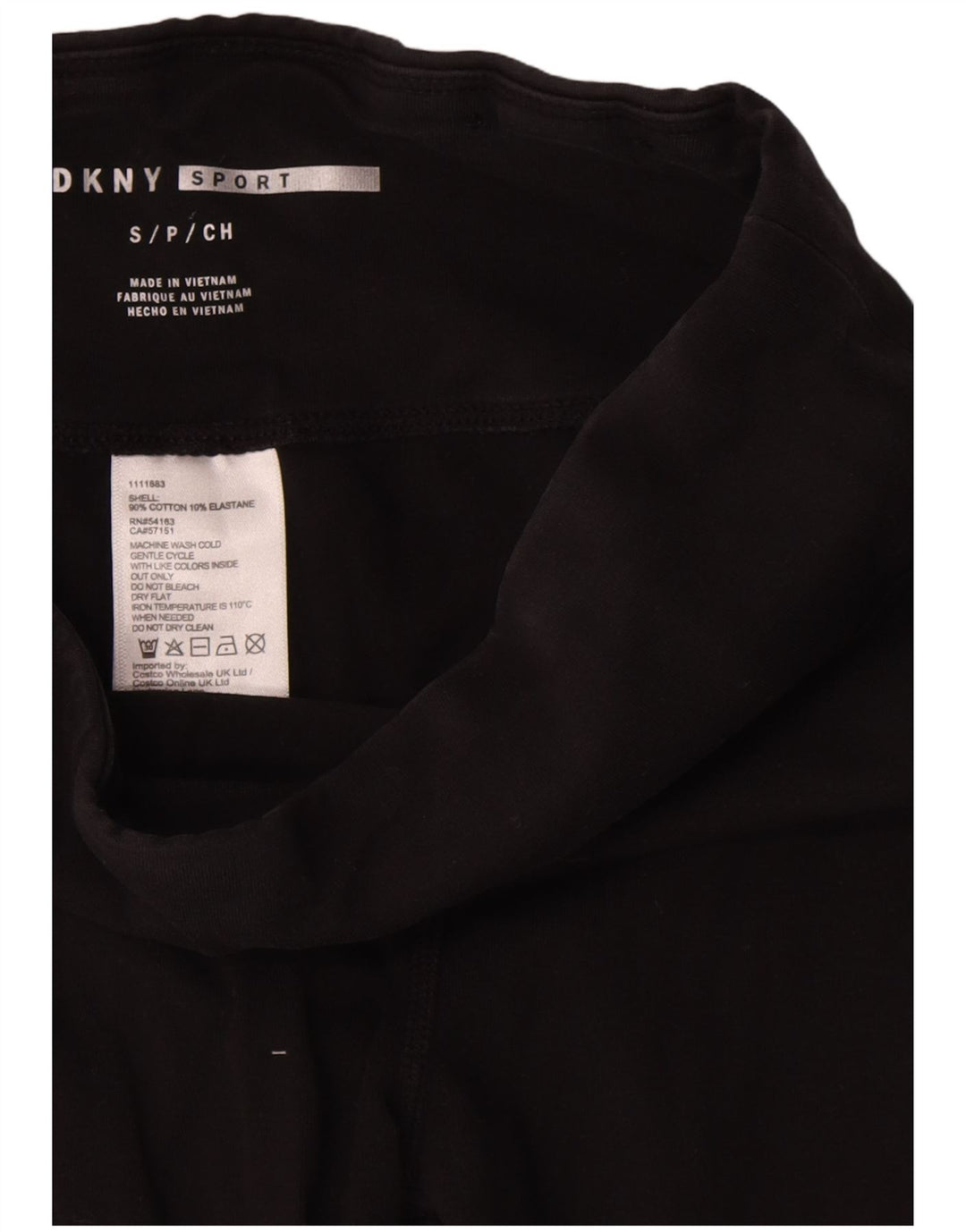 Damskie legginsy Dkny Crop Graphic UK 8 Small, czarne, bawełniane