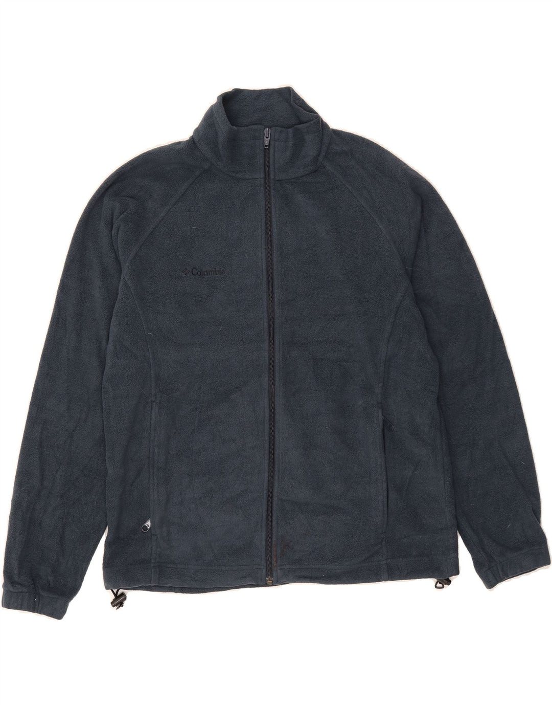 COLUMBIA Womens Fleece Jacket UK 16 Large Navy Blue Polyester Vintage Columbia and Second-Hand Columbia from Messina Hembry 