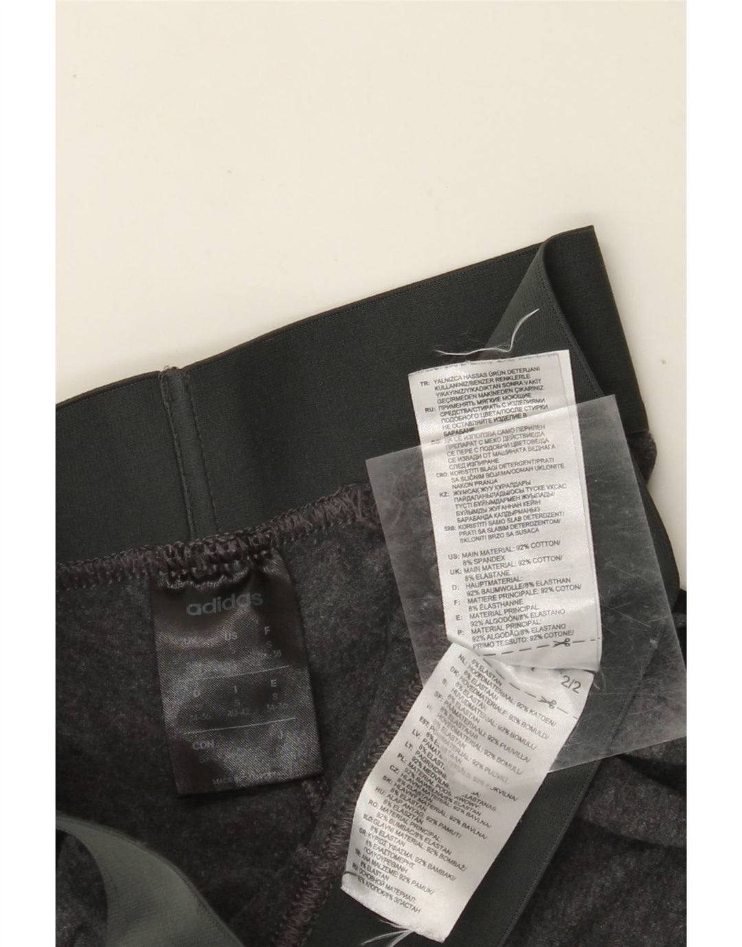 Legginsy damskie ADIDAS UK 8 małe, szare, bawełniane