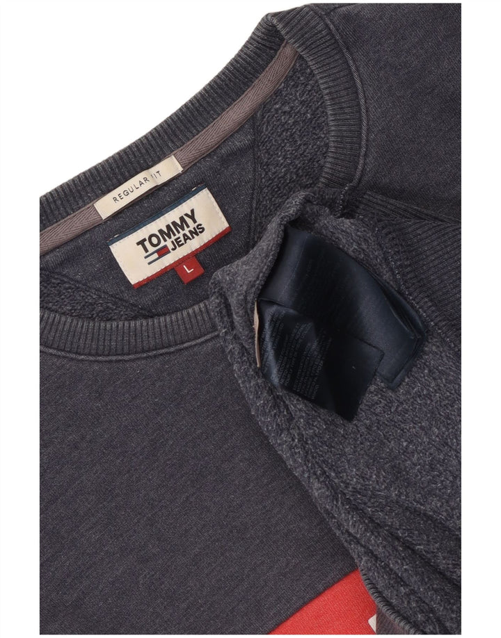 Męska bluza Tommy Hilfiger, duża, granatowa, z blokami kolorów