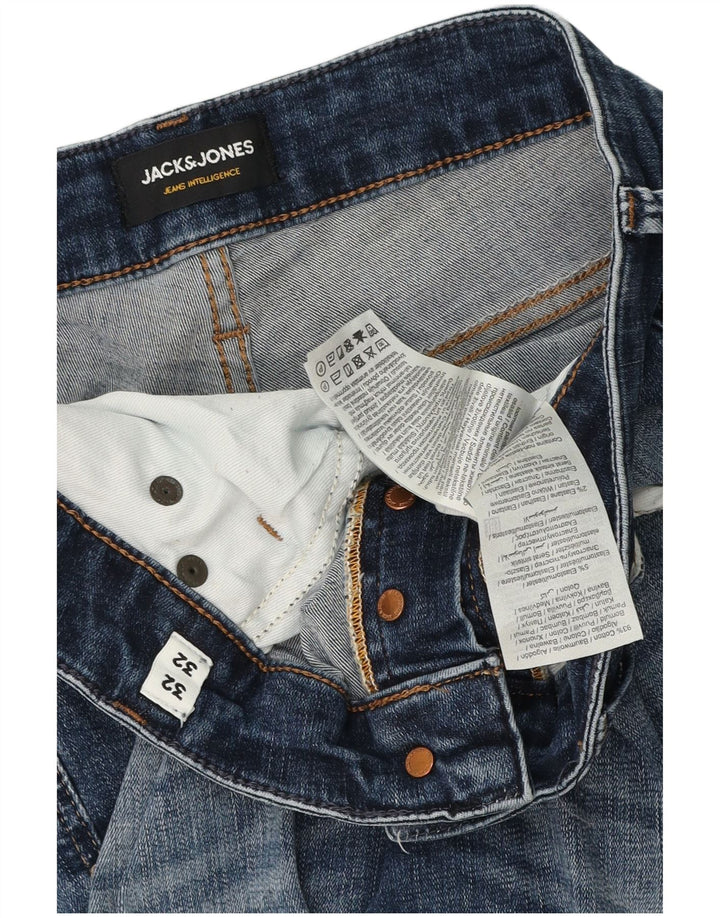 Męskie jeansy typu slim Jack & Jones W32 L29 Niebieskie bawełniane