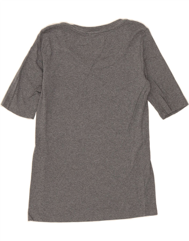 EDDIE BAUER Womens T-Shirt Top UK 14 Large Grey Cotton Vintage Eddie Bauer and Second-Hand Eddie Bauer from Messina Hembry 