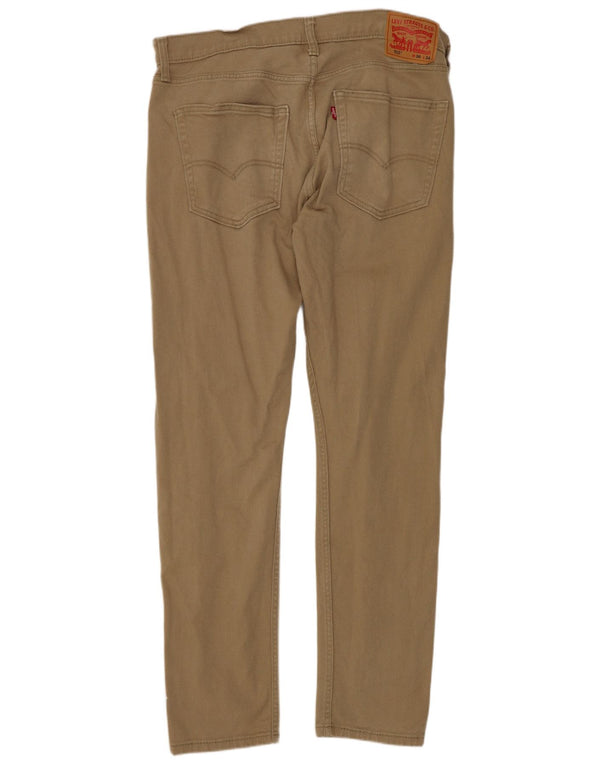 Męskie spodnie Levi's 512 Slim, zwężane, W36 L34, beżowa bawełna