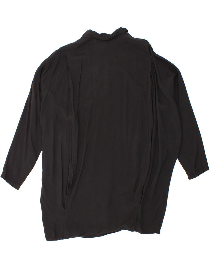 BENETTON Womens Oversized Tunic Dress IT 44 Medium Black Viscose Vintage Benetton and Second-Hand Benetton from Messina Hembry 