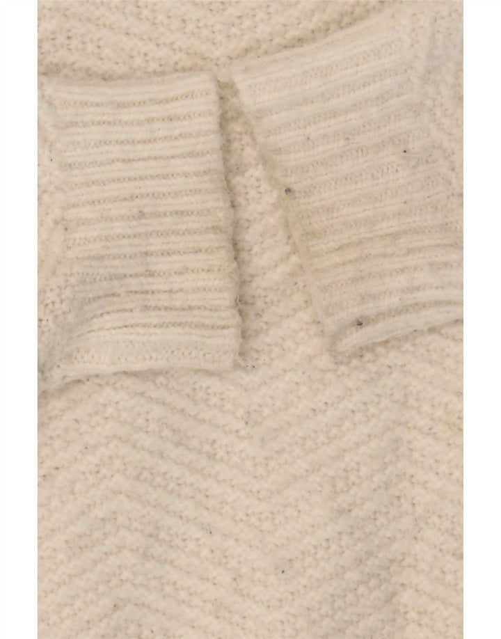 Marks & Spencer Damski sweter z dekoltem w łódkę, UK 16, duży, biały Chevron