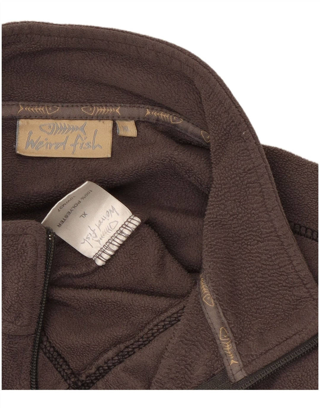 Męska kurtka polarowa Weird Fish UK 42 XL, szary poliester