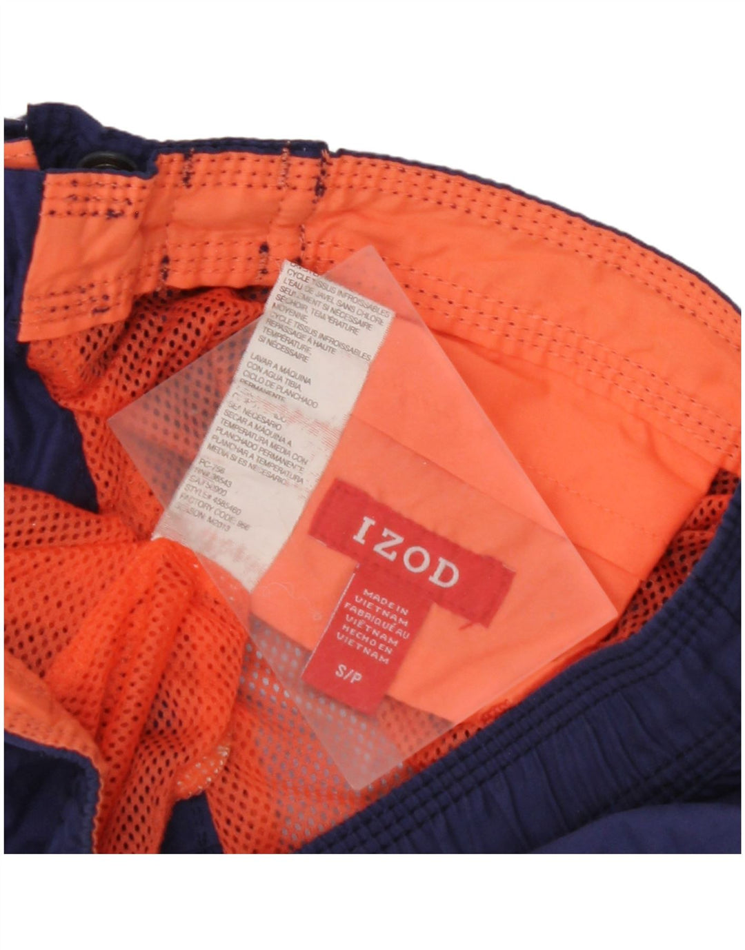 Męskie spodenki kąpielowe IZOD, małe, granatowe, poliestrowe paski