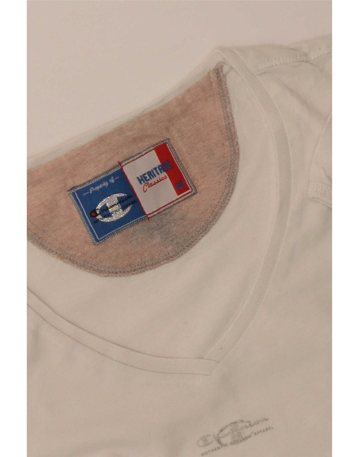 Damska koszulka Champion Heritage Classics Crop Top UK 12 Medium White