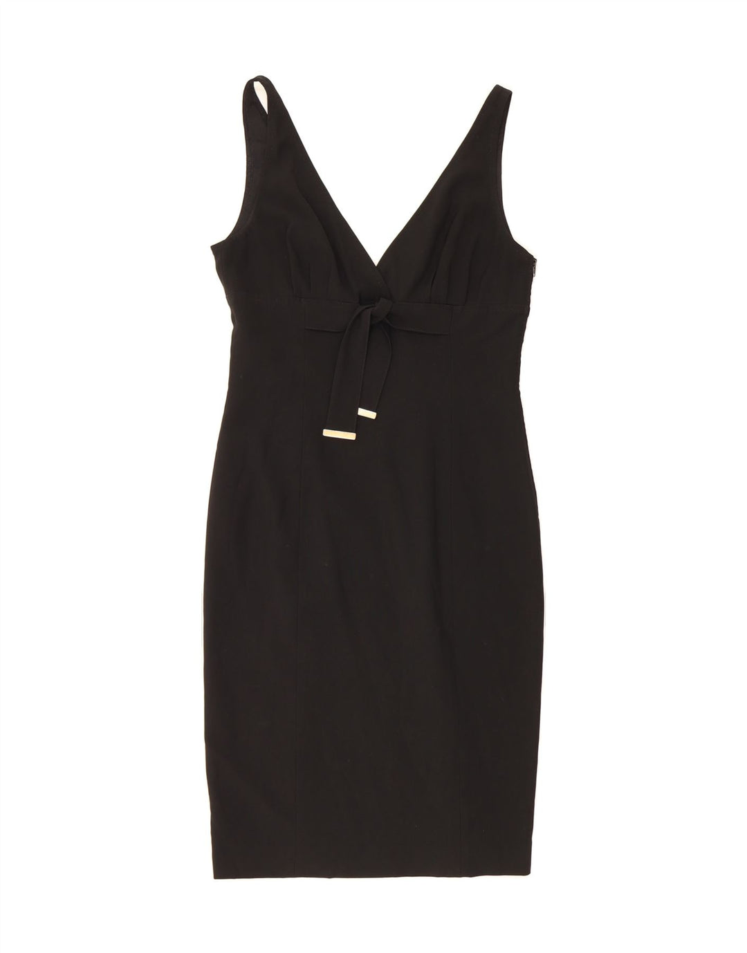 VINTAGE Womens Sleeveless Sheath Dress IT 44 Medium Black Wool Vintage Vintage and Second-Hand Vintage from Messina Hembry 
