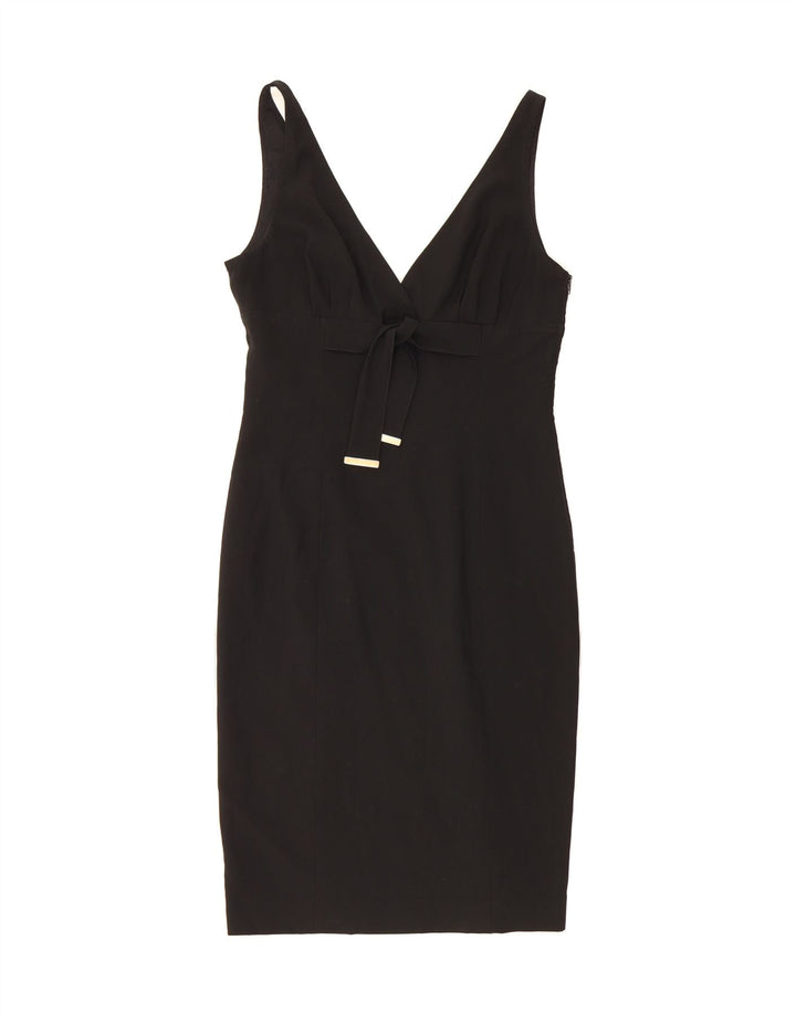 VINTAGE Womens Sleeveless Sheath Dress IT 44 Medium Black Wool Vintage Vintage and Second-Hand Vintage from Messina Hembry 