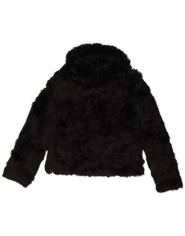 Jack Wills Bolero damskie ze sztucznego futra UK 4 XS, czarne, modakrylowe