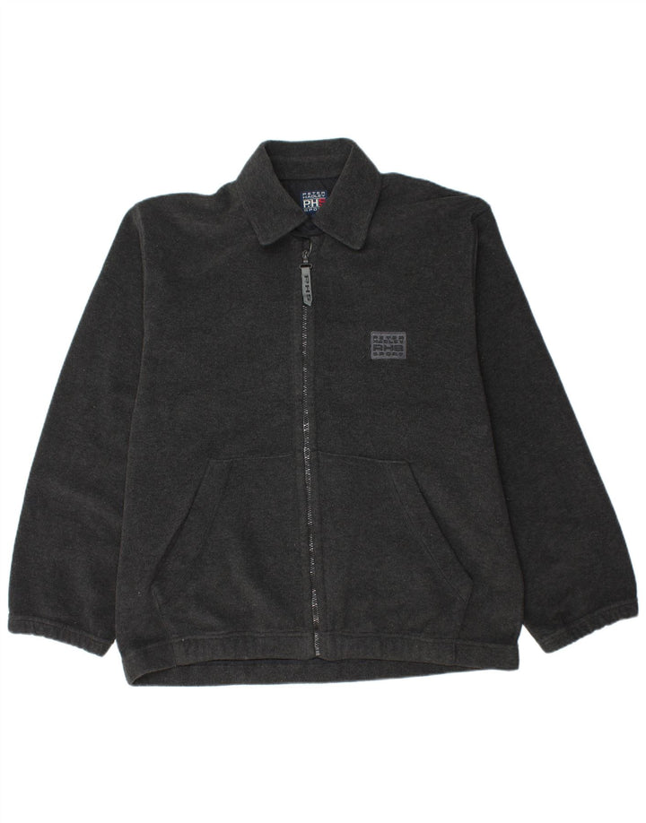 PETER HADLEY Mens Fleece Jacket UK 38 Medium Black Polyester