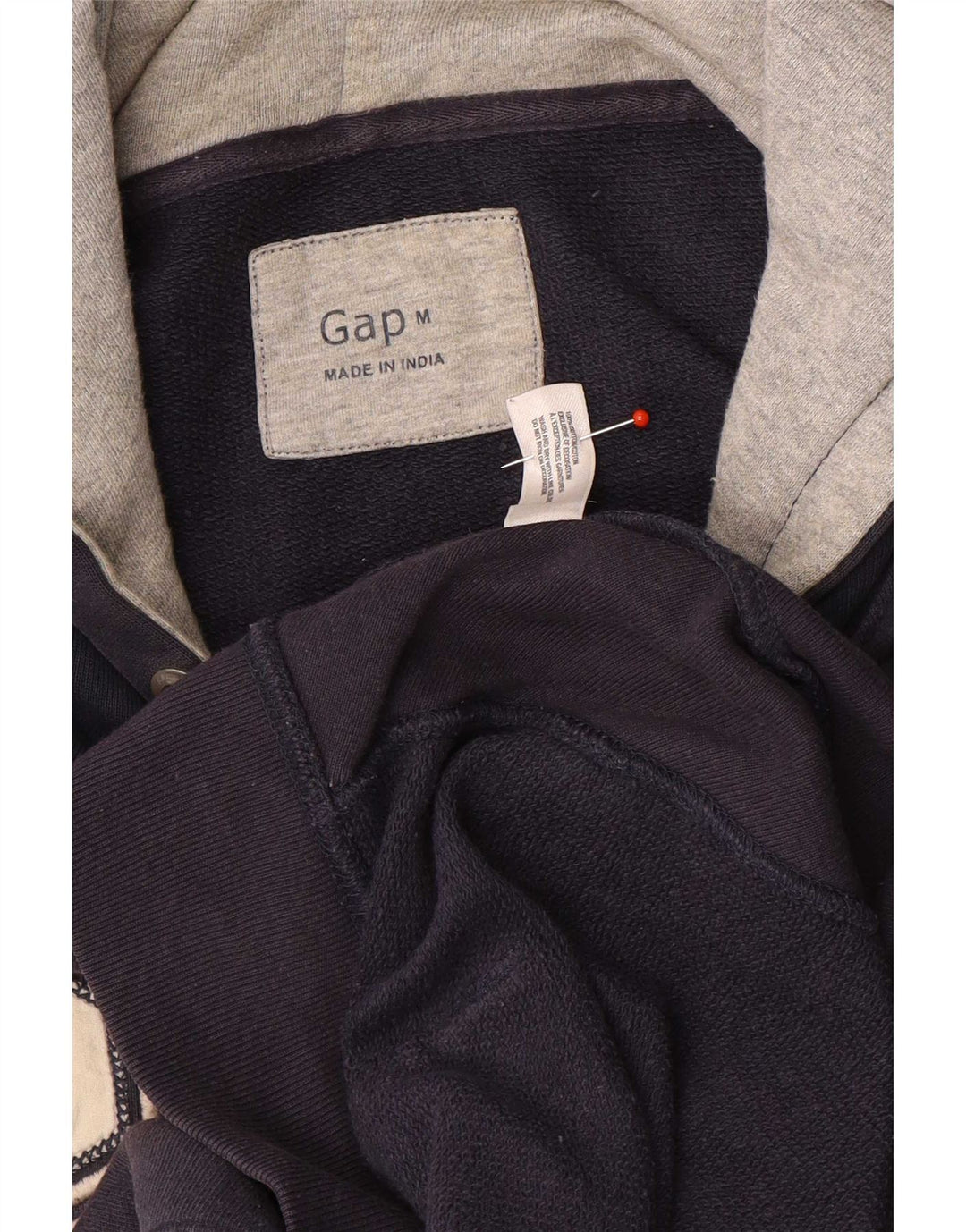 Męski sweter z kapturem Gap Graphic, średni granatowy, bawełniany