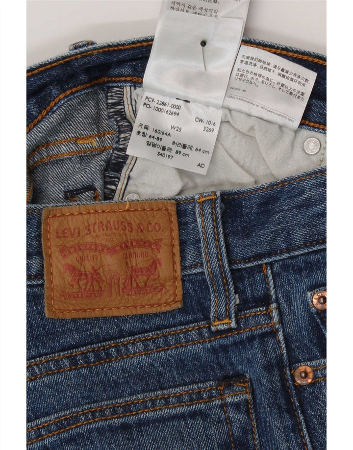Damskie proste dżinsy Levi's W25 L26 Niebieskie bawełniane