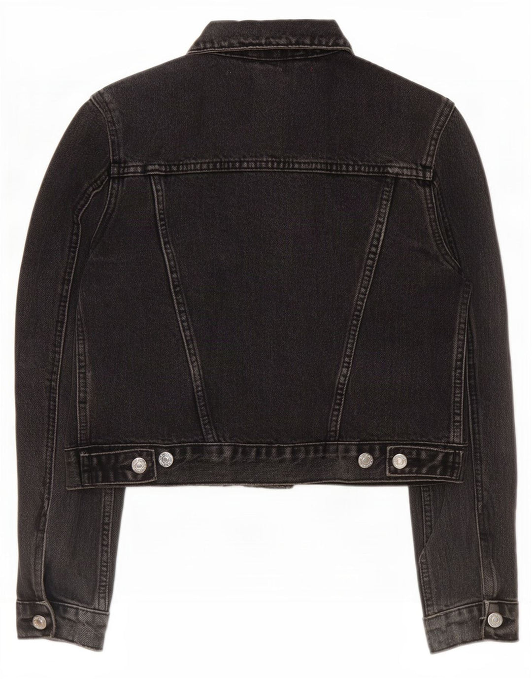 Damska kurtka jeansowa Topshop Crop UK 8, mała, czarna, bawełniana