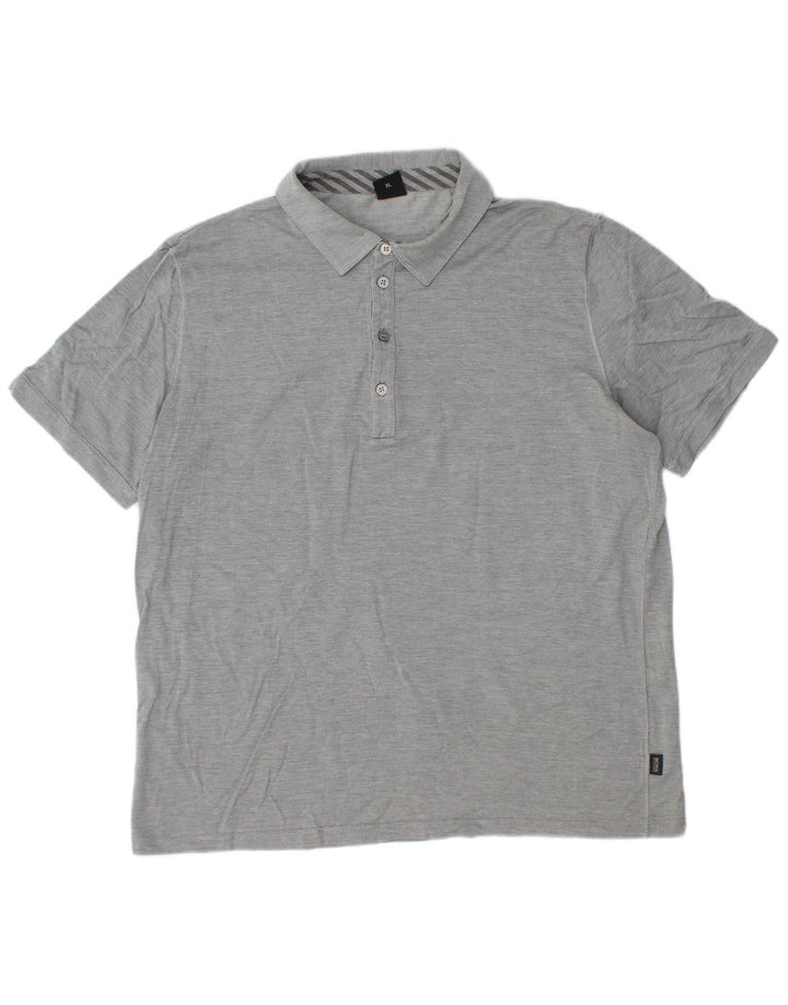 Męska koszulka polo Hugo Boss XL, szara, nakrapiana
