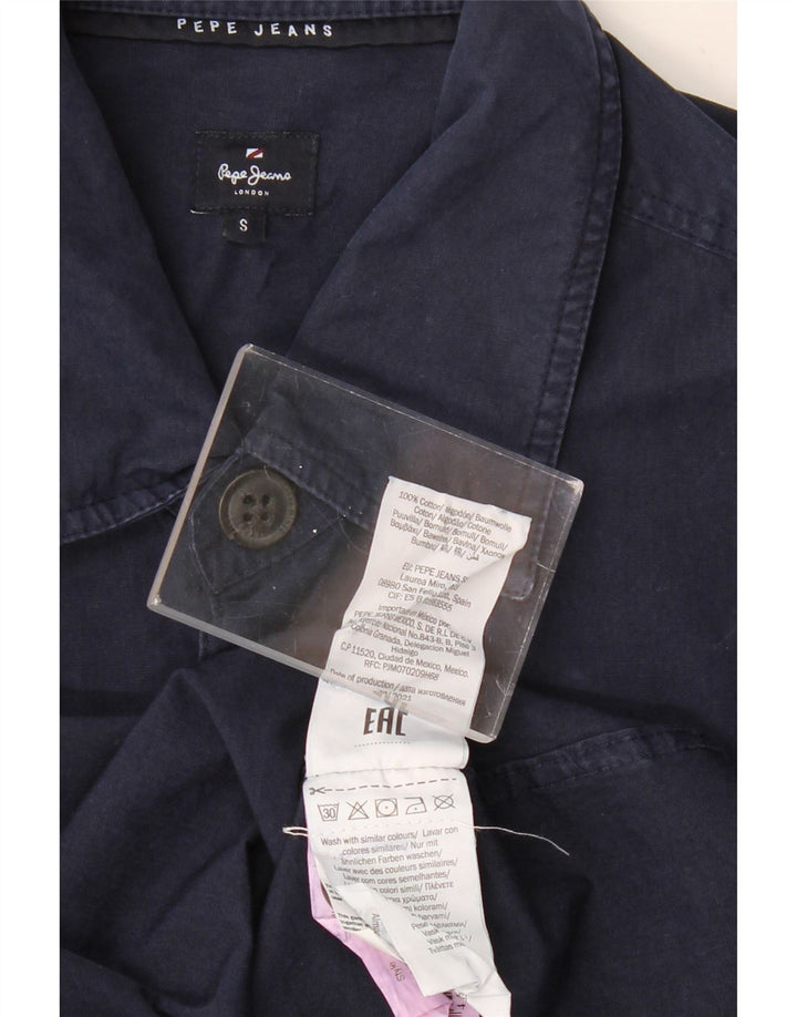 PEPE JEANS Męska koszula z grafiką, mała, granatowa, bawełniana