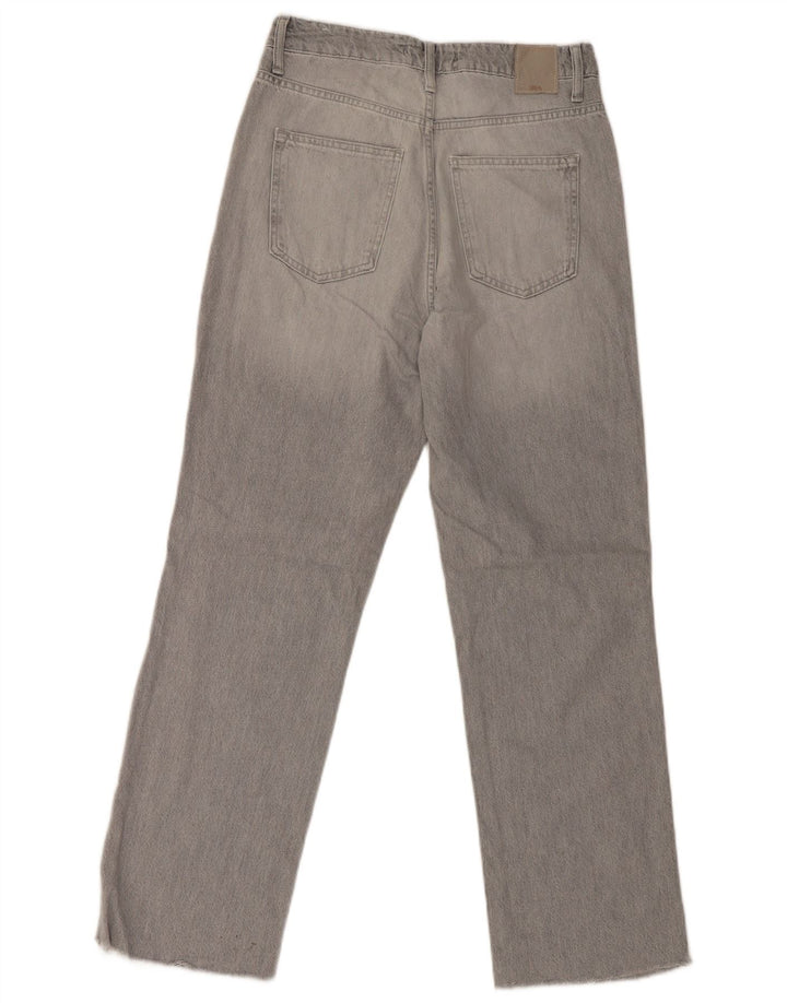 Damskie proste dżinsy Zara EU 38 Small W28 L30 Szare
