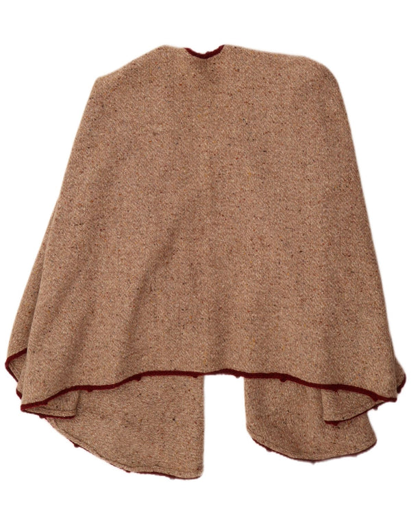 Vintage męski sweter poncho w jednym rozmiarze, beżowy, nakrapiany
