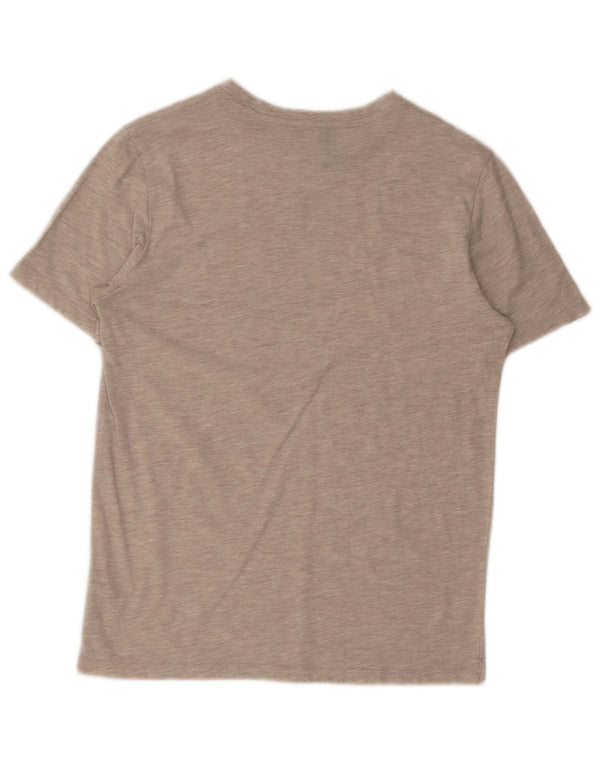 T-shirt damski Reiss Top UK 14 Średni beżowy, bawełniany nakrapiany