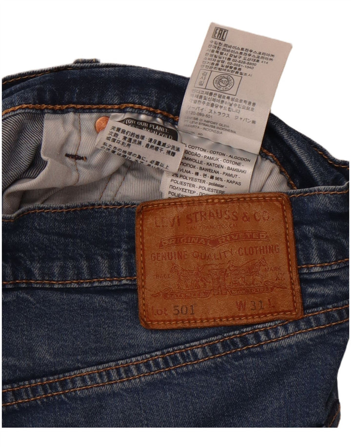 LEVI'S Mens 501 Denim Shorts W31 Medium  Blue Cotton