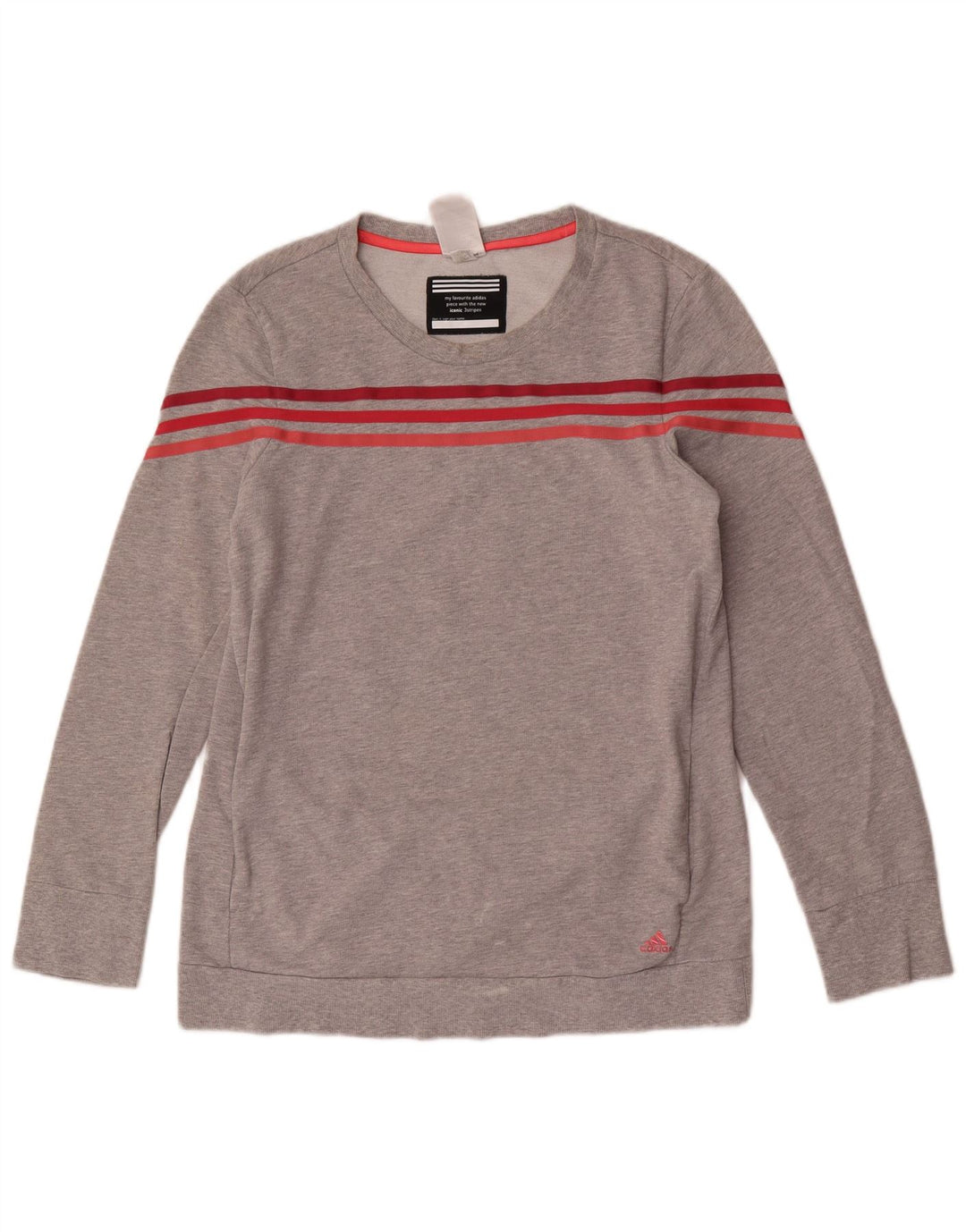 Damska bluza Adidas Jumper UK 12/14 Średnia szara, nakrapiana bawełna