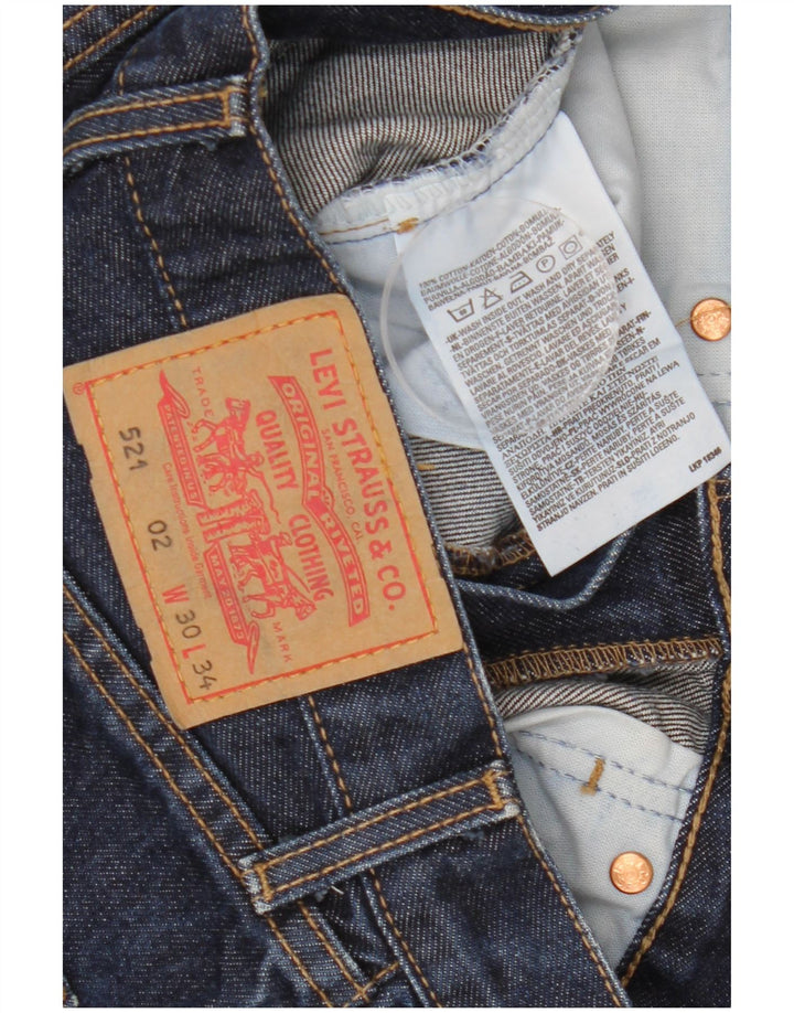 Męskie jeansy LEVI'S 521 Tapered W30 L34 Granatowa bawełna