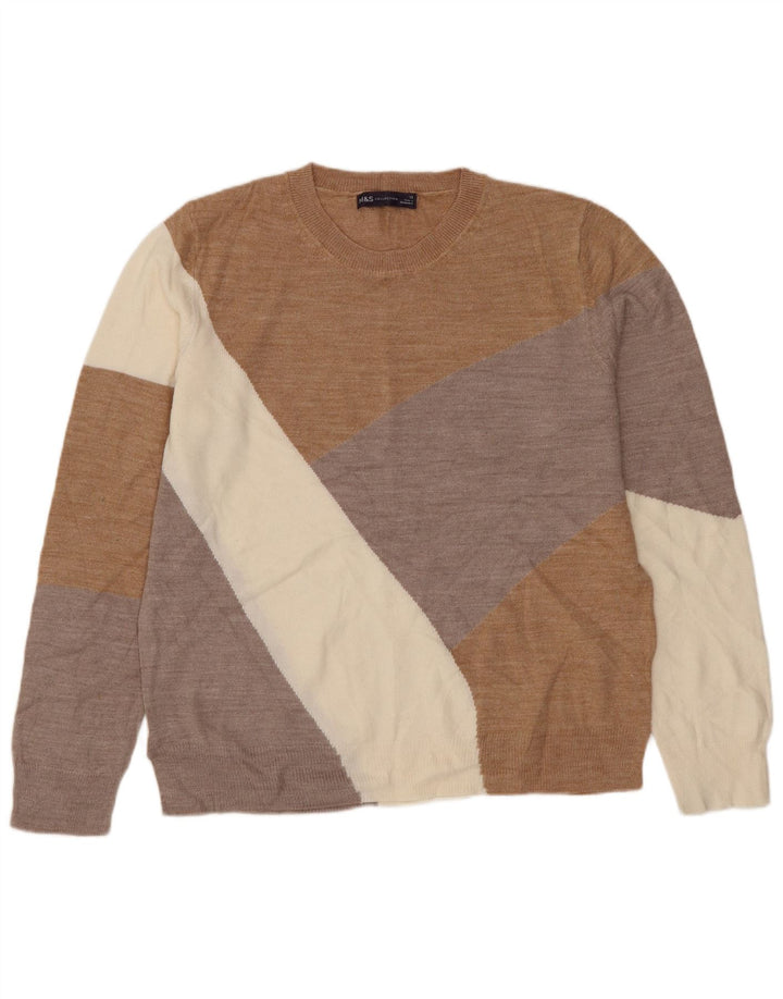 MARKS & SPENCER Damski sweter z okrągłym dekoltem, UK 12, średni brąz