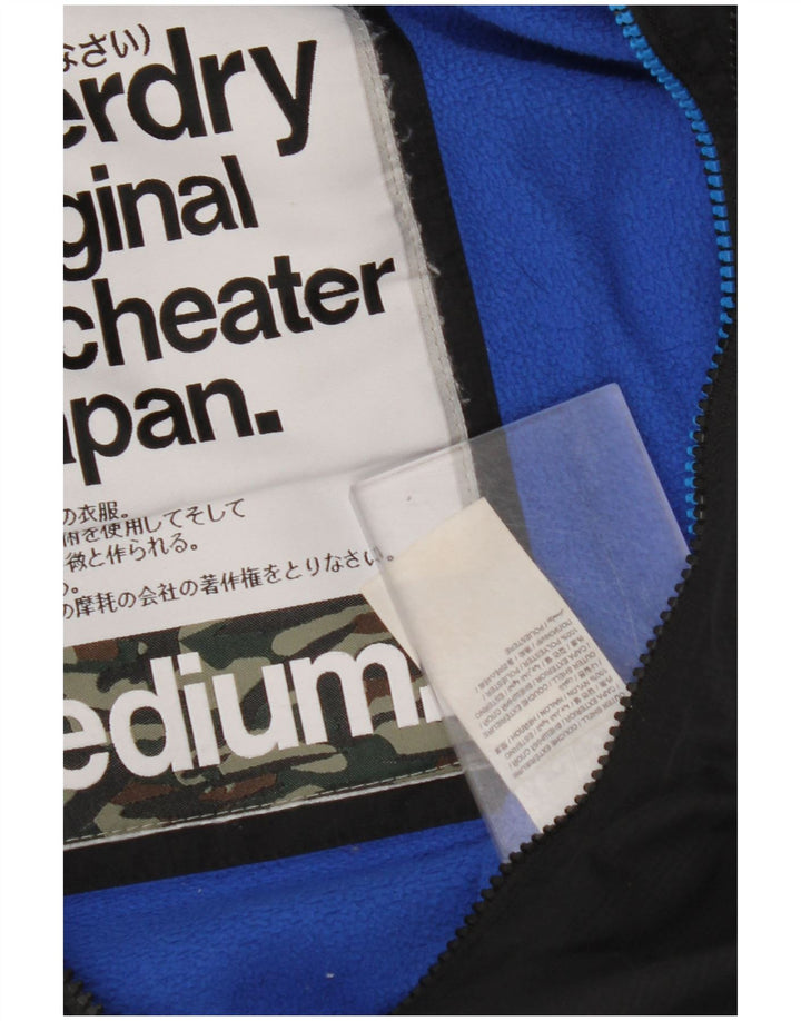 Męska wiatrówka z kapturem SUPERDRY UK 38, średnia czarna