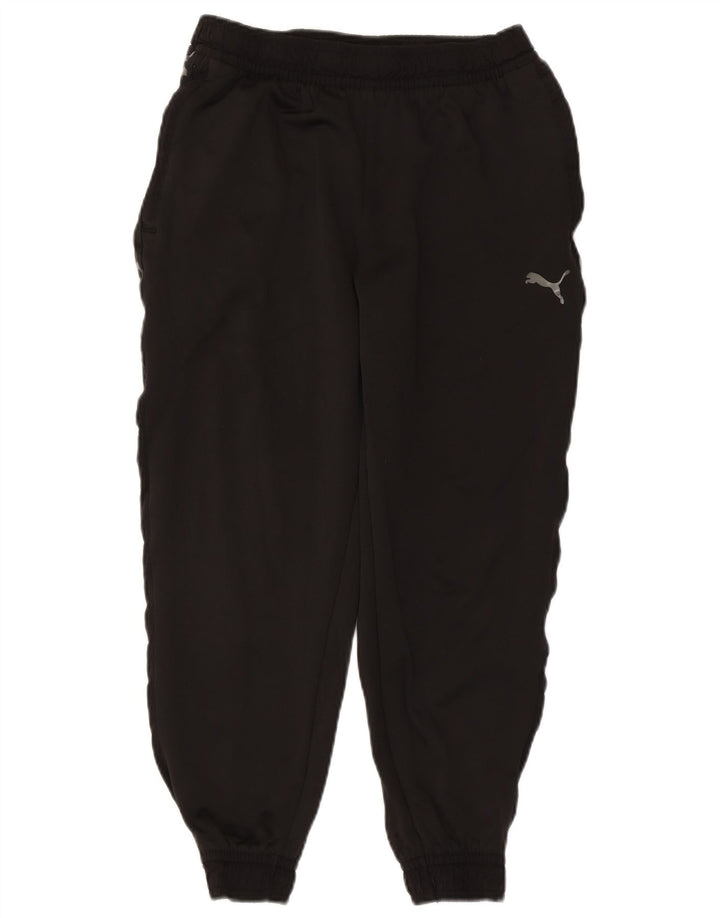 PUMA Womens Graphic Tracksuit Trousers Joggers UK 14 Large Black Polyester
