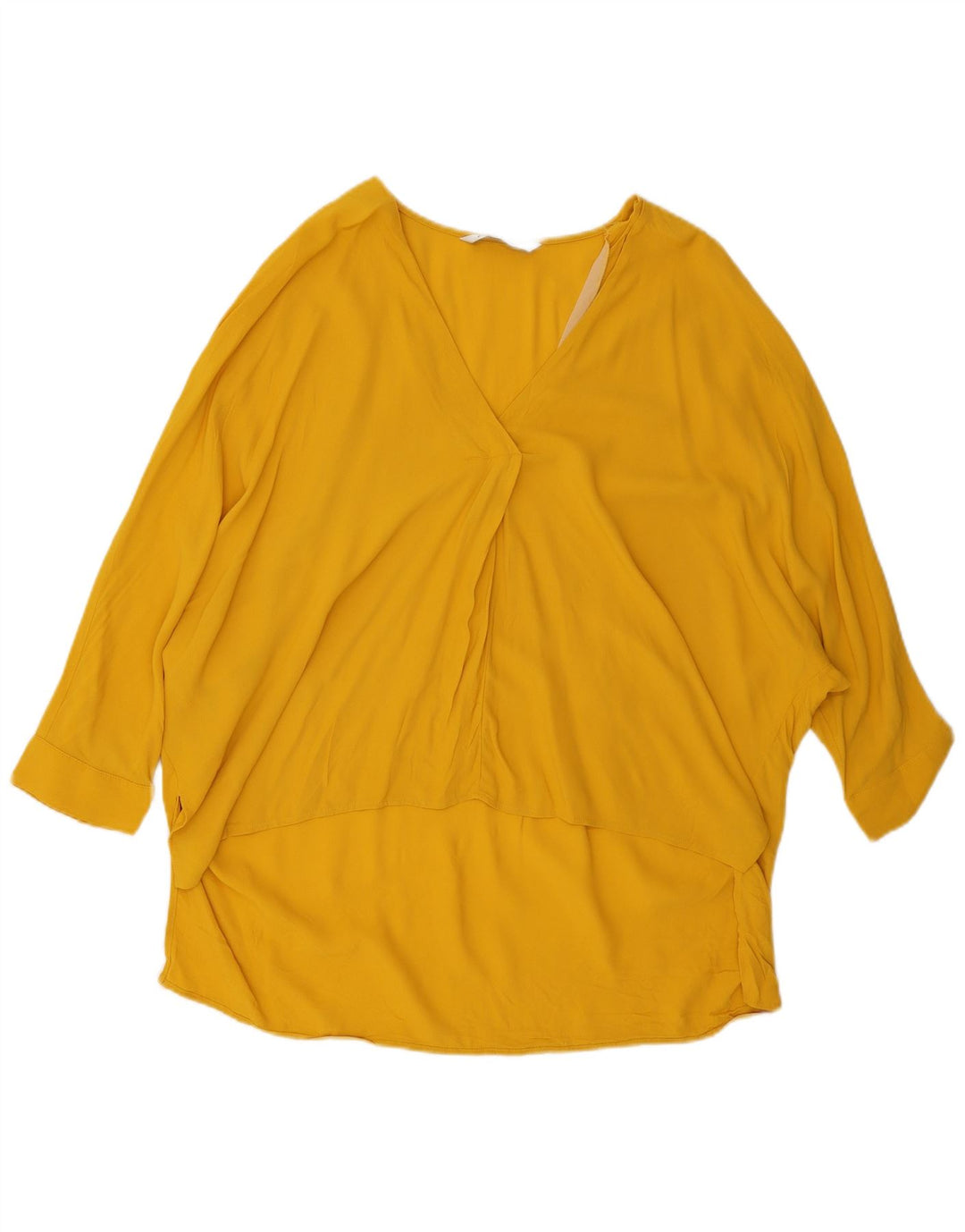 Damska bluzka oversize z rękawem 3/4 Zara UK 14, średni żółty